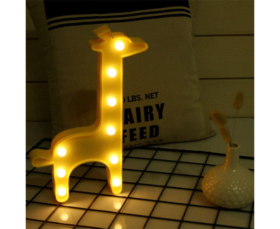 Delightful Giraffe Marquee Night Light - Perfect Lamp for Kids' Bedrooms and Nursery Decor