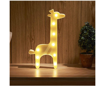 Delightful Giraffe Marquee Night Light - Perfect Lamp for Kids' Bedrooms and Nursery Decor