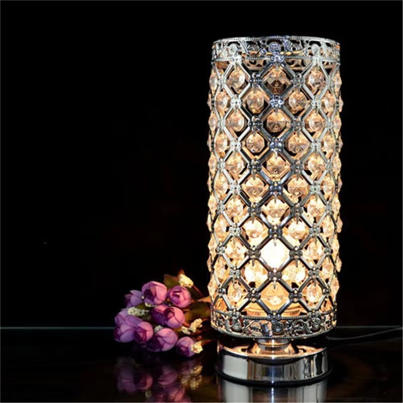 Elegant LED Touch Control Crystal Table Lamp for Modern Bedrooms - Gold and Silver Decorative Lighting