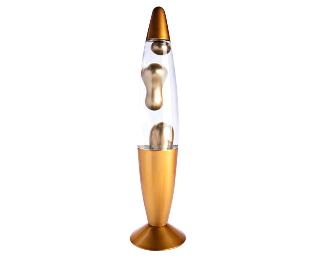 Illuminate Your Space with a Stunning Metallic Gold Lava Lamp - Retro 60s Charm!