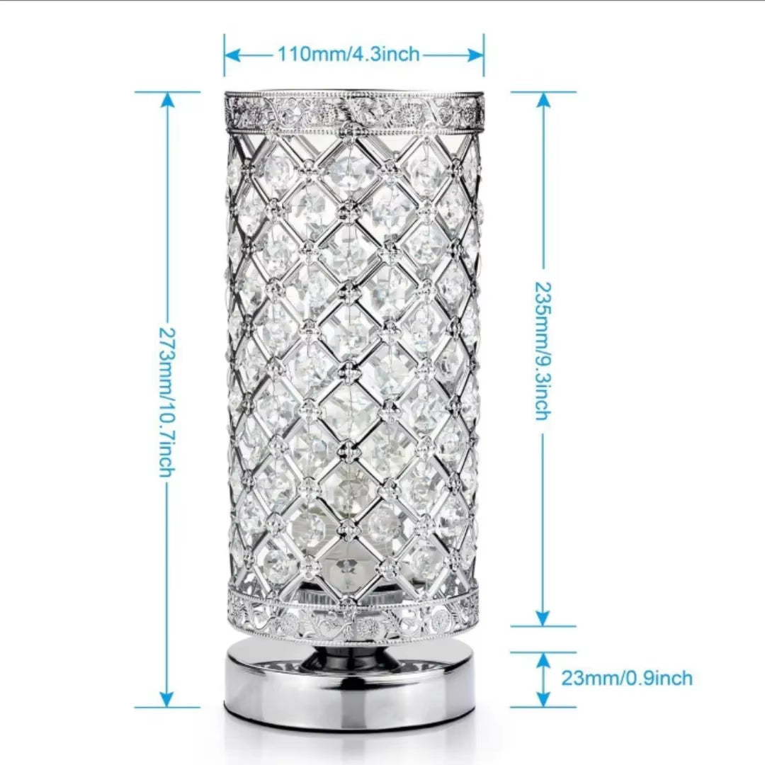 Elegant LED Touch Control Crystal Table Lamp for Modern Bedrooms - Gold and Silver Decorative Lighting