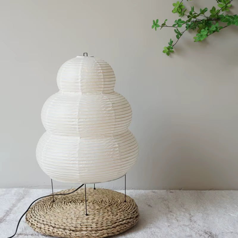 Illuminate Your Space with the Japanese Wabi-Sabi Tripod Table Lamp - Perfect for Bedrooms, Living Rooms, and Studies