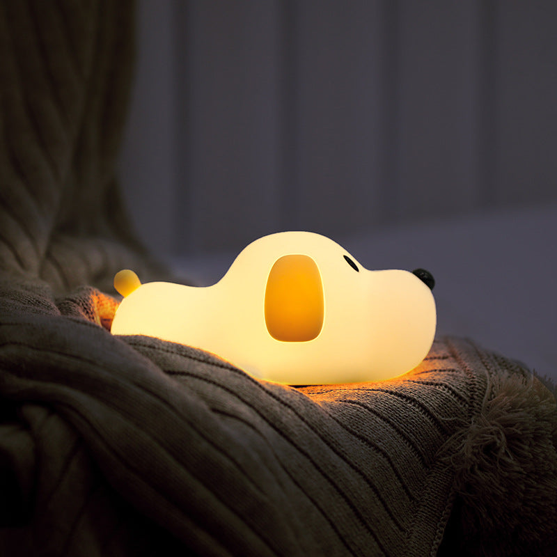 Charming Dull Wang LED Rechargeable Silicone Night Light - Adorable Dimming Lamp for Bedrooms and Baby Feeding