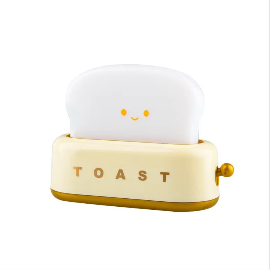 Say Cheese to Sweet Dreams with the Toasty Bread Nightlight - A Fun Rechargeable LED Lamp for Your Bedroom!