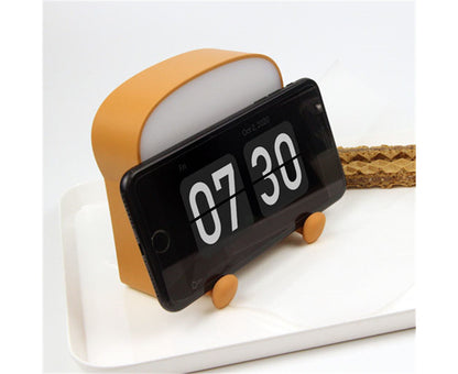 Adorable Toast Bread Night Light & Mobile Phone Holder - Perfect for Kids' Rooms and Cozy Spaces