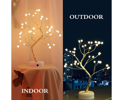 Enchanting Tabletop Bonsai Tree Light - DIY Artificial Pearl Tree with Warm LED Glow