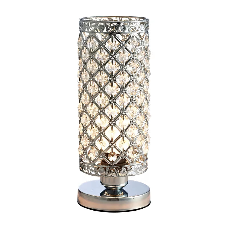 Elegant LED Touch Control Crystal Table Lamp for Modern Bedrooms - Gold and Silver Decorative Lighting