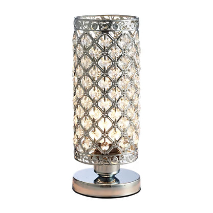 Elegant LED Touch Control Crystal Table Lamp for Modern Bedrooms - Gold and Silver Decorative Lighting