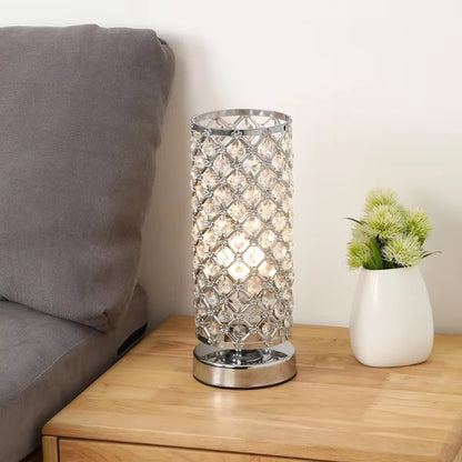 Elegant LED Touch Control Crystal Table Lamp for Modern Bedrooms - Gold and Silver Decorative Lighting