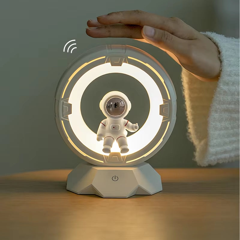 Illuminate Your Child's Imagination with the Rechargeable LED Astronaut Table Lamp - Touch Dimmable Night Light for Bedrooms