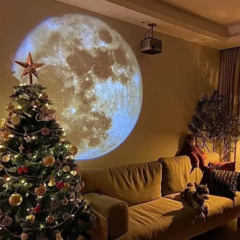 Transform Your Space with the Enchanting Novelty Moon Projector Light - Perfect for Parties and Cozy Nights!