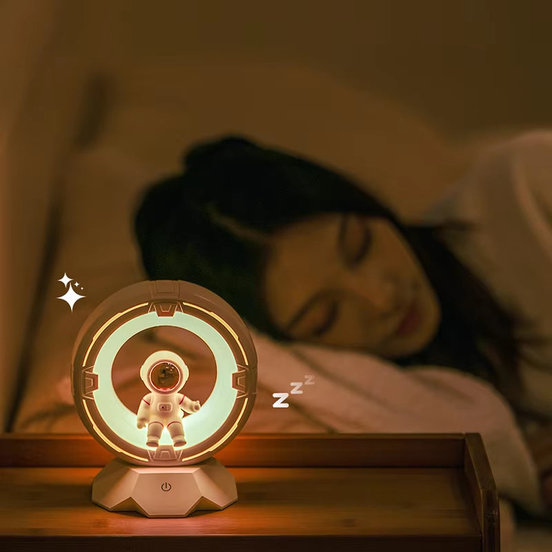 Illuminate Your Child's Imagination with the Rechargeable LED Astronaut Table Lamp - Touch Dimmable Night Light for Bedrooms