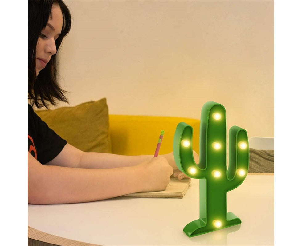 Illuminate Your Space with the Adorable LED Cactus Night Lamp - Perfect for Kids' Rooms, Parties, and Home Decor!