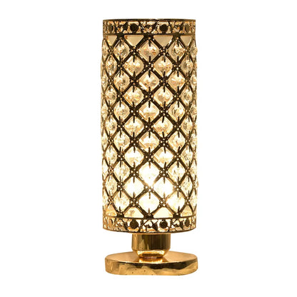 Elegant LED Touch Control Crystal Table Lamp for Modern Bedrooms - Gold and Silver Decorative Lighting