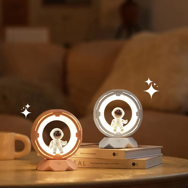 Illuminate Your Child's Imagination with the Rechargeable LED Astronaut Table Lamp - Touch Dimmable Night Light for Bedrooms